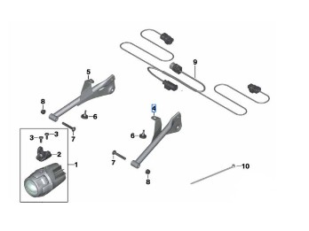 Halter LED Zusatzscheinwerfer links für F 800 GSA