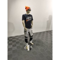 TEXTILHOSE CHALLENGER DAMEN HELLGRAU/SCHWARZ