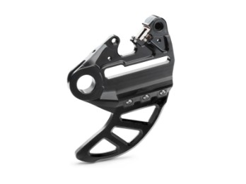 Bremssattelträger mit Bremsscheibenschutz