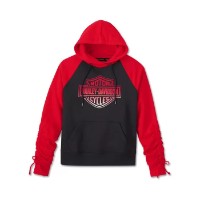 Damen-Hoodie „Simmering Bar & Shield“