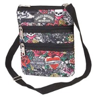 Harley-Davidson® Damen-Umhängetasche X-Body, Tattoo-Print