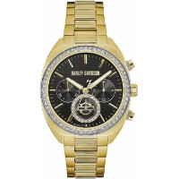 Harley-Davidson® Damen-Chronograph mit Kristallgehäuse und sechs Zeigern