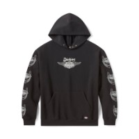 Dickies® x Harley-Davidson® Winged Horseshoe Oversized Pullover-Hoodie – Schwarz