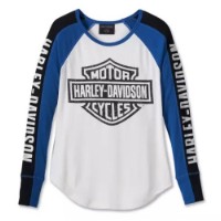 Harley-Davidson® Bar & Shield Raglan Damen Longsleeve Shirt