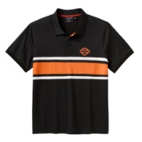Harley-Davidson® Polohemd H-D Tech Coolmax schwarz/orange