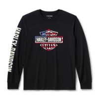 Harley-Davidson® Longsleeve Stars & Stripes schwarz