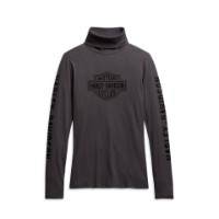 Harley-Davidson® Damen-Rollkragenpullover mit Logo – Asphalt