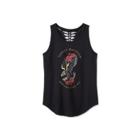Top Damen American Traditional Rip & Repair Schwarz