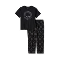 Harley-davidson®Willie G™ Skull Short Sleeve Herren Pajama Set