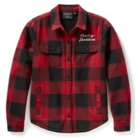 Harley-Davidson® Damen Hemdjacke Buffalo Check rot/schwarz