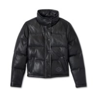 Harley-Davidson® Damenjacke "Blacked Out Leather Puffer"