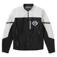 Harley-Davidson® Motorradjacke Odyssey wasserdicht schwarz/off-white
