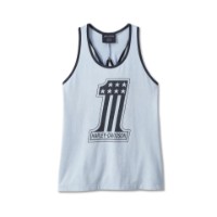 Harley-Davidson® Damen Tank Top National Anthem Twist Skyway blue