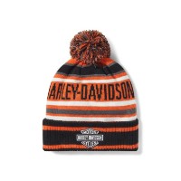 Harley-Davidson® Beanie Hat Stripe Pom
