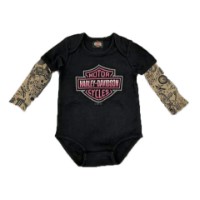 Harley-Davidson® Baby-Body "GIRL MESH TATTOO SLEEVE CREEPER"