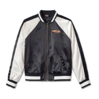 Harley-Davidson® Damen-Bomberjacke zum 120-jährigen Jubiläum – Farbblock-Design
