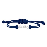 Harley-Davidson® Blau-silbernes Damen Wax-Armband 