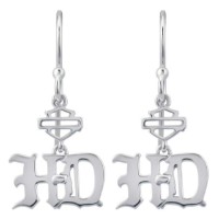 Harley-Davidson® Bar & Shield-Ohrhänger für Damen "Old English Script"