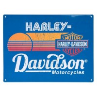 Harley-Davidson® Sunset B&S Blechschild