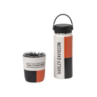 Harley-Davidson® RETRO BLOCK REISEBECHER UND WASSERFLASCHEN-SET 