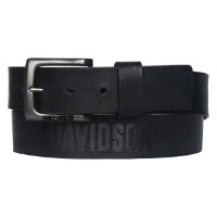 Harley-Davidson® Herren Vintage Race Echtledergürtel aus schwarzem Leder