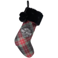 Harley-Davidson® Holiday Plaid Geschenk-Strumpf
