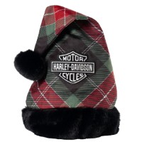 Harley-Davidson® Holiday Plaid Weihnachtsmannmütze