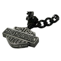Harley-Davidson® Herrenhalskette Black Steel Bar & Shield 