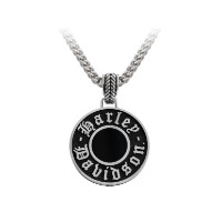 Harley-Davidson® Herrenhalskette Black Onyx Circle