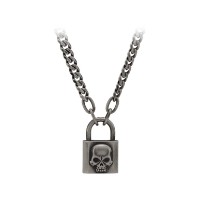 Harley-Davidson® Herrenhalskette "Deadlock Padlock Skull"