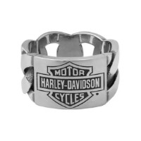 Harley-Davidson® Herrenring Bar & Shield ID Kette Stahl