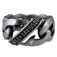 Harley-Davidson® Herrenring Banner Curb Link Stahl