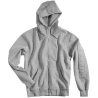 Rokker Zip Hoodie hell grau