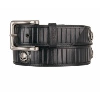 Harley Davidson® Ledergürtel Schwarz Road Bump Totenkopf Herren