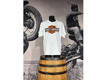 Harley-Davidson® Herren Dealer T-Shirt Elongated B&S mit Domreiter Backprint