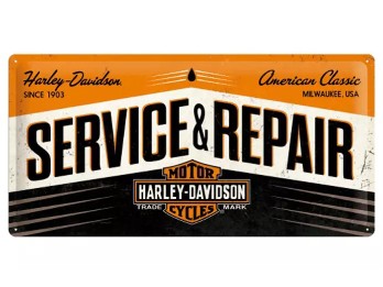 Harley-Davidson® Blechschild Service & Repair 50 x 25 cm
