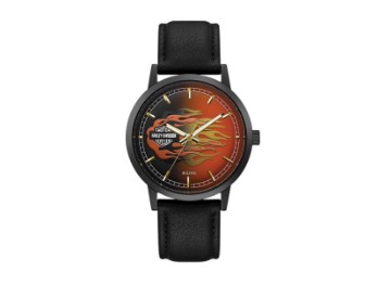 Harley-Davidson® Herrenuhr Metallic Flames Black