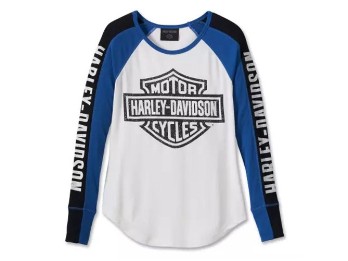 Harley-Davidson® Bar & Shield Raglan Damen Longsleeve Shirt
