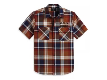 Harley-Davidson® Herren Kurzarmhemd Staple Plaid