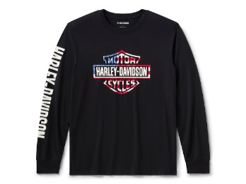 Harley-Davidson® Longsleeve Stars & Stripes schwarz