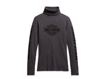 Harley-Davidson® Damen-Rollkragenpullover mit Logo – Asphalt