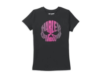 Harley-Davidson® Damen-T-Shirt mit Harley-Davidson-Totenkopf-Motiv