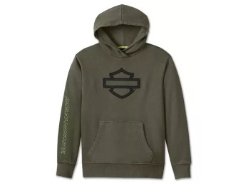 Harley-Davidson® Damen Hoodie Street Machine Bar & Shield grün