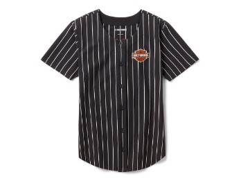 Harley-Davidson® Essential '03 Pinstripe Baseball Jersey für Damen