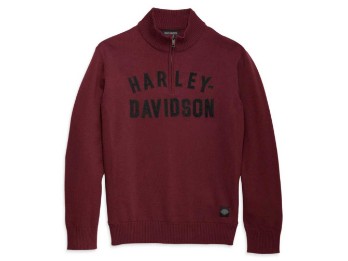 Harley-Davidson® Herren-Sweater Staple mit 1/4-Reißverschluss und langen Ärmeln