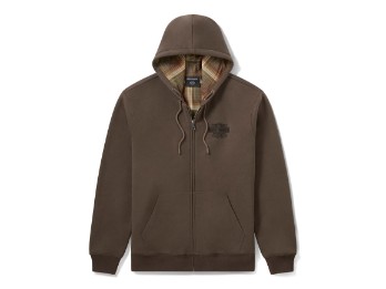 American Classic Flannel Lined Herren Zip Hoodie