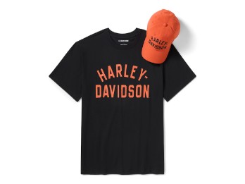 Harley-Davidson® Herren Racer Font Cap & T-Shirt Gift Set 
