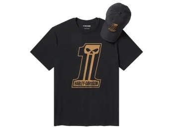Harley-Davidson® Geschenkset Willie G Dark Custom Cap & T-Shirt schwarz