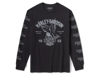 Harley-Davidson® Longsleeve American Classic Eagle schwarz