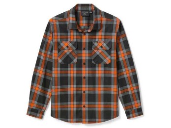 Harley-Davidson® Karohemd Standard orange/schwarz